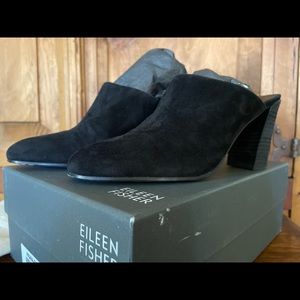 Eileen Fisher Prana Suede Heel Mule 9M